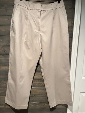 LOFT Curvy  wide-Leg Khaki Pants 12P
